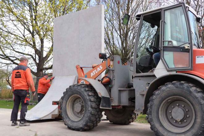 Bild zu Skate- und BMX-Anlage Weinhbel: Neubau der Wallride mit Beton-Fertigteilen